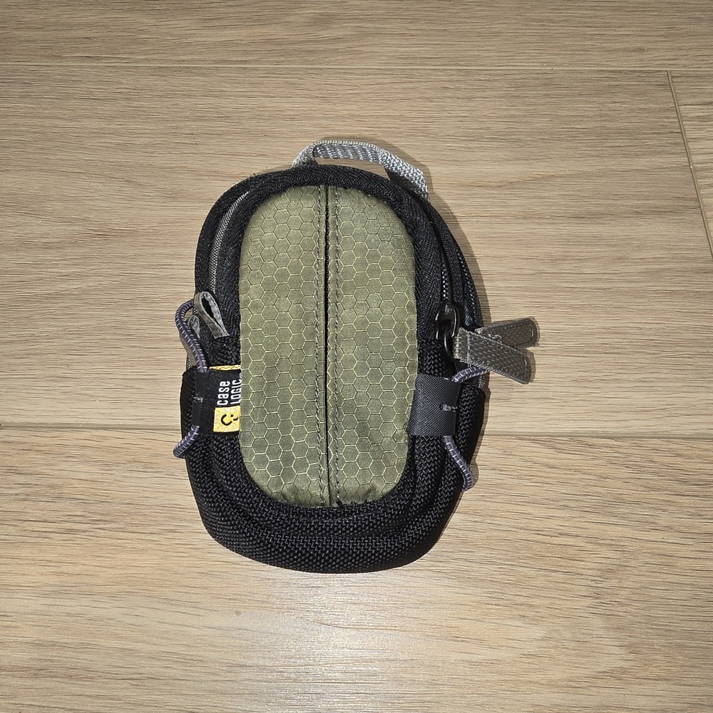 Vintage Case Logic Olive Green Honeycomb Digital Camera Pouch Utility Case